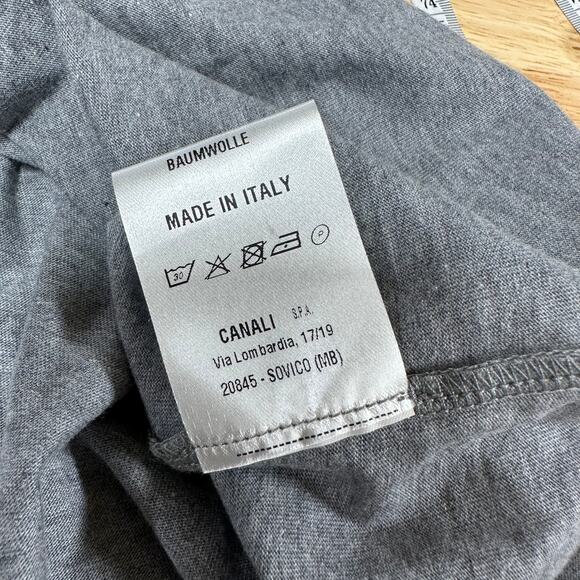 Canali NWT Black Edition Cotton Printed T-Shirt Join The Crew Men's Sz 50 (US M) - Picture 5 of 8